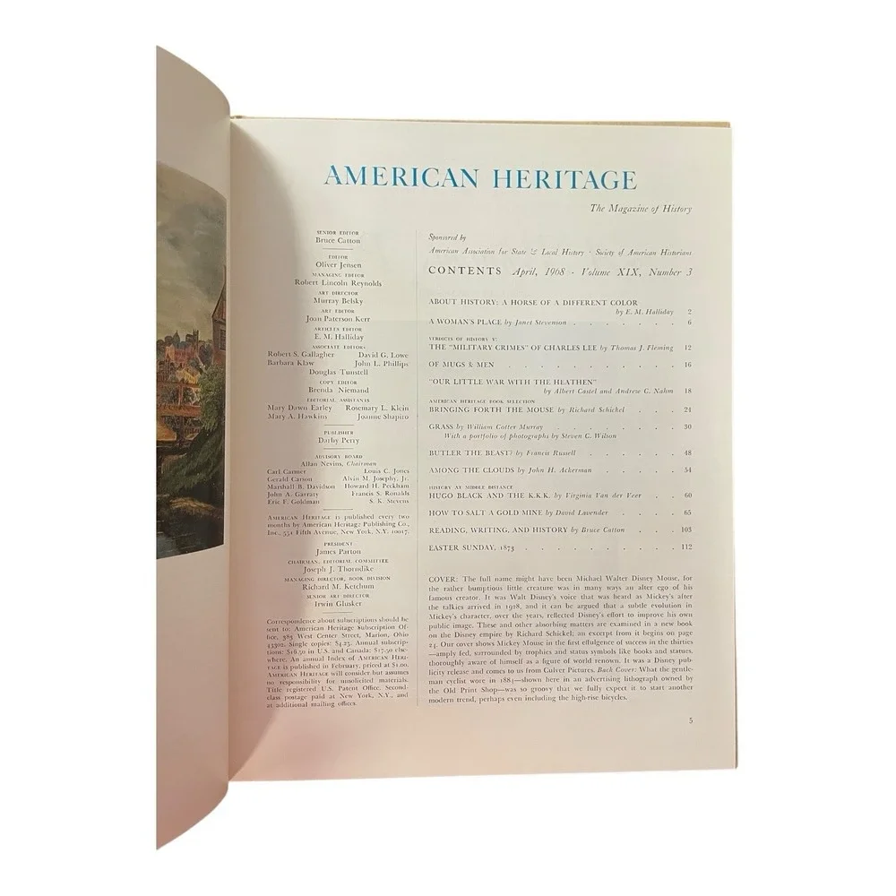 Disney American Heritage April 1968 Volume 19 Number 3 Hard Cover Book